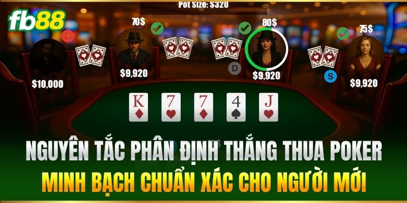Luật Chơi Poker Chi Tiết Giúp Tân Thủ FB88 Tự Tin Đặt Cược 3 Nguyên tắc phân định thắng thua Poker minh bạch chuẩn xác cho người mới